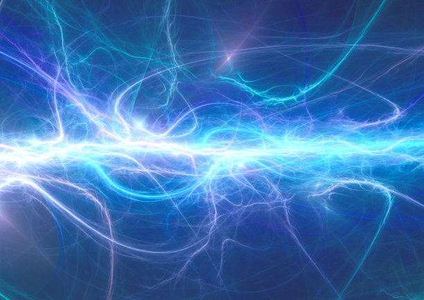 蓝色的电气照明图片下载