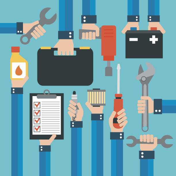 汽车服务和维修设备的现代化设计图片下载