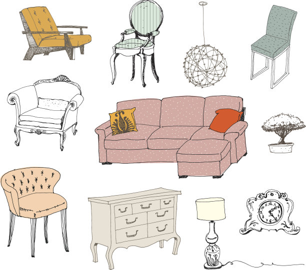 家具。现代&古典风格。图片下载
