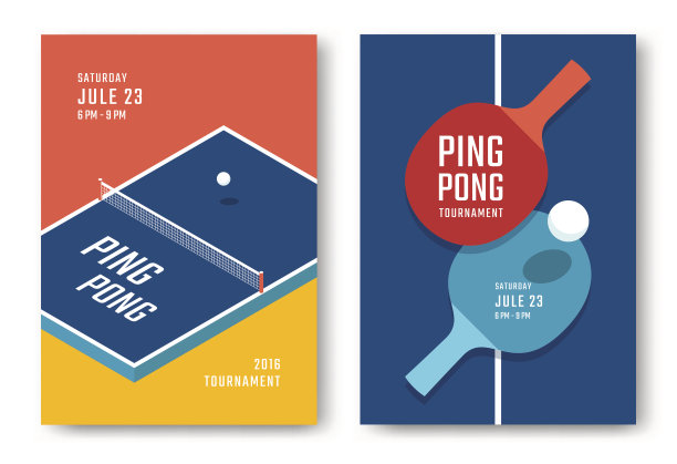 乒乓球的海报设计图片下载