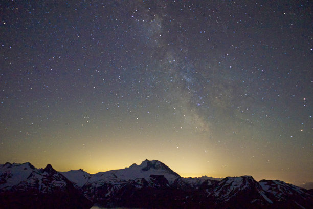 全景岭与夜素材图片