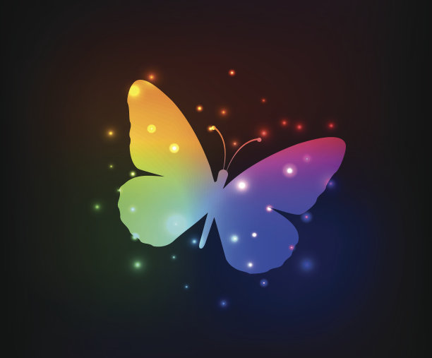 蝴蝶象征,天空向量图片下载