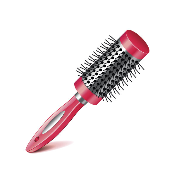 径向毛刷孤立在白色矢量图片下载