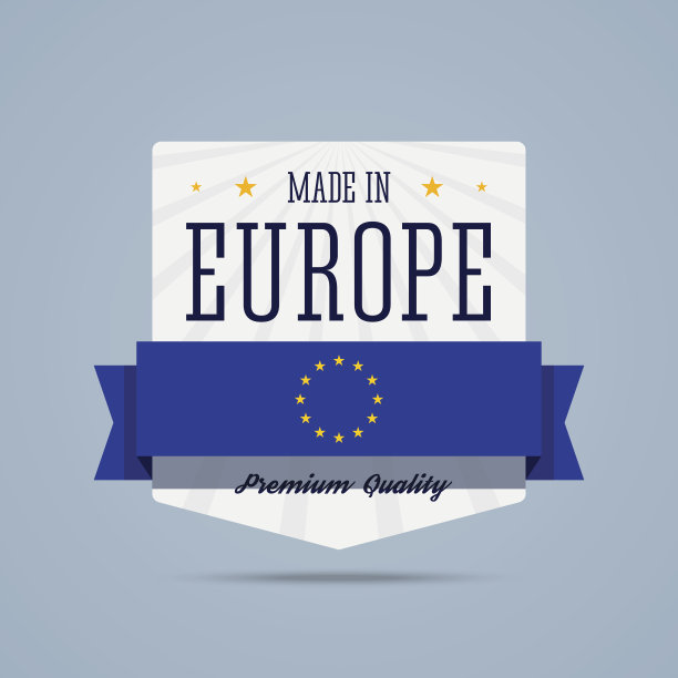 欧洲制造徽章。图片下载
