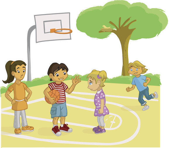 男孩说服女孩打篮子图片下载