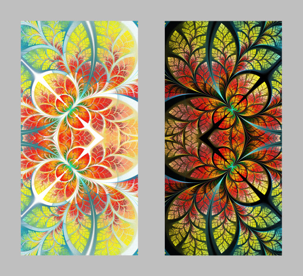 手机外壳背面采用美丽的分形图案设计图片下载