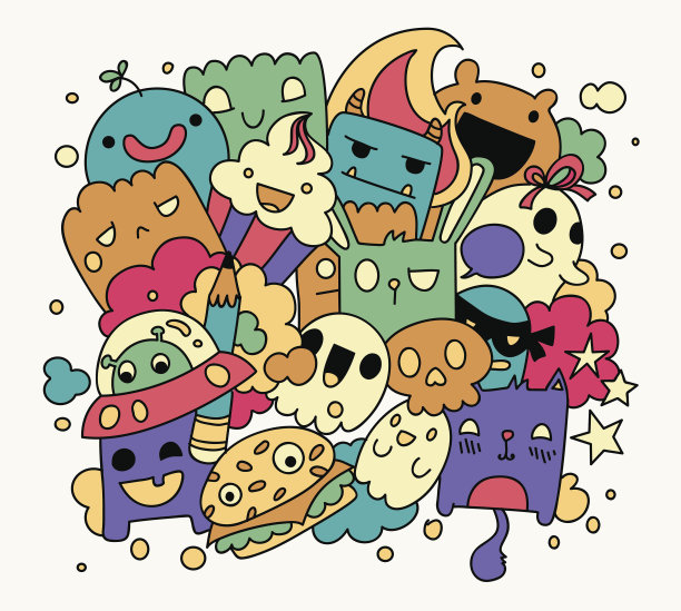 聪明有趣的涂鸦图片下载