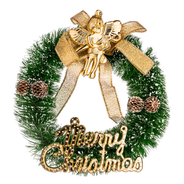 美丽的圣诞皇冠孤立在白色的背景图片下载