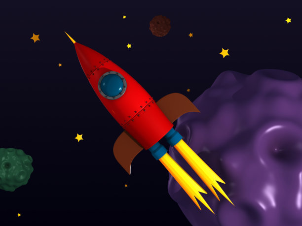 火箭在太空中图片下载