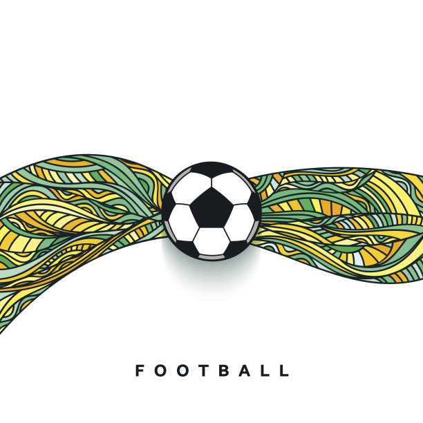带有背景的足球横幅。足球球。图片下载