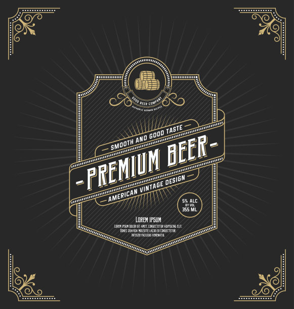 复古的标签框架设计图片下载