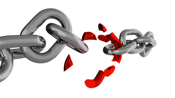 带有破碎红色元素的链图片下载