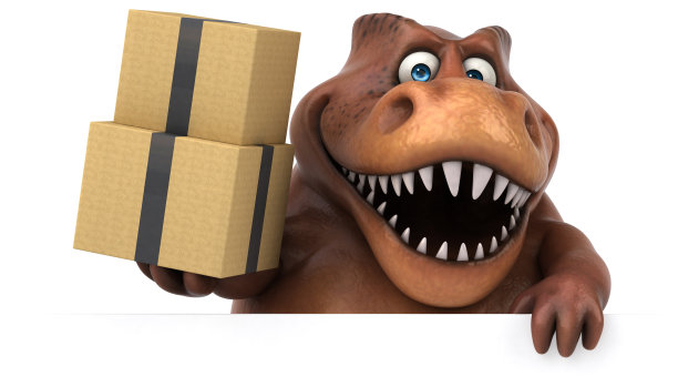 有趣的Trex - 3D插图素材图片