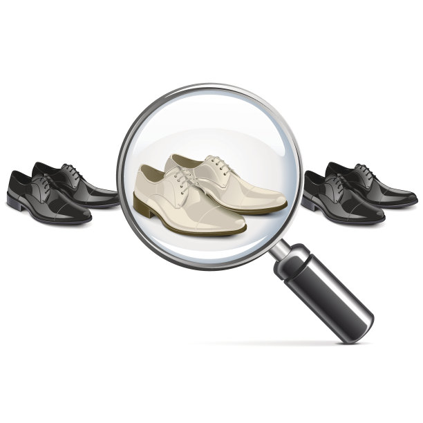 向量男性鞋与镜头图片下载