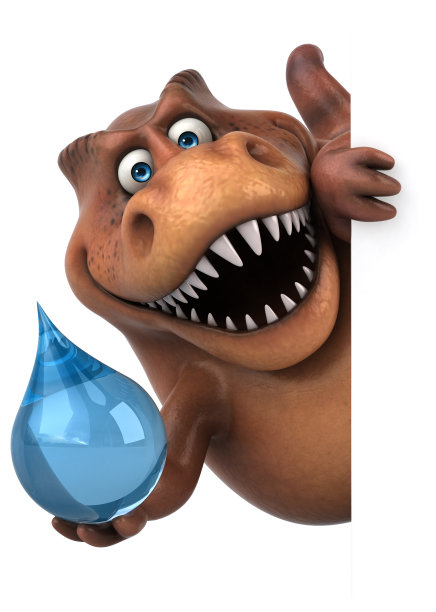 有趣的Trex - 3D插图素材图片