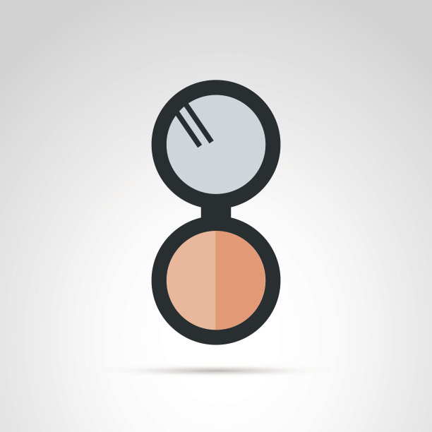 化妆，粉饼脸的图标。图片下载