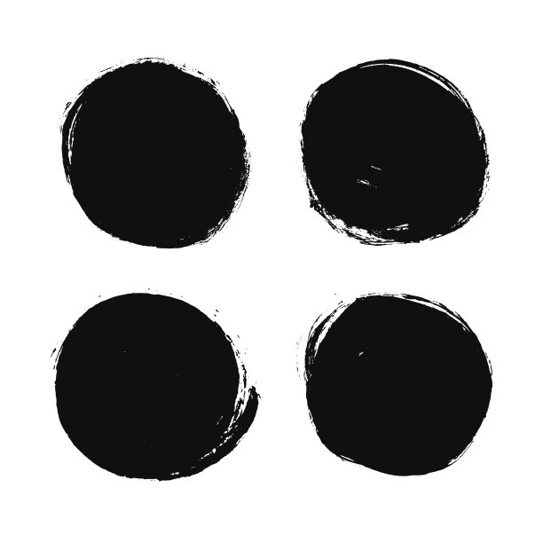 抽象矢量垃圾墨圈。的纹理背景。图片下载