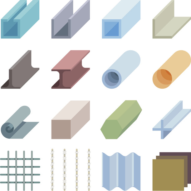 冶金产品矢量图标。等距3 d元素图片下载