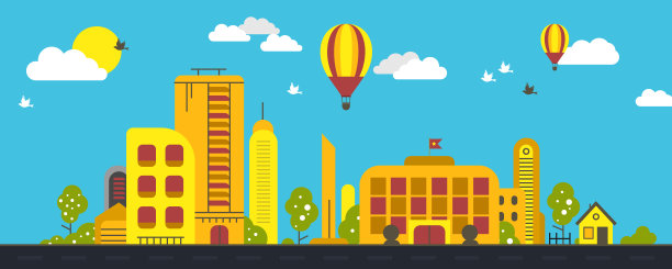 城市房地产夏季背景图片下载