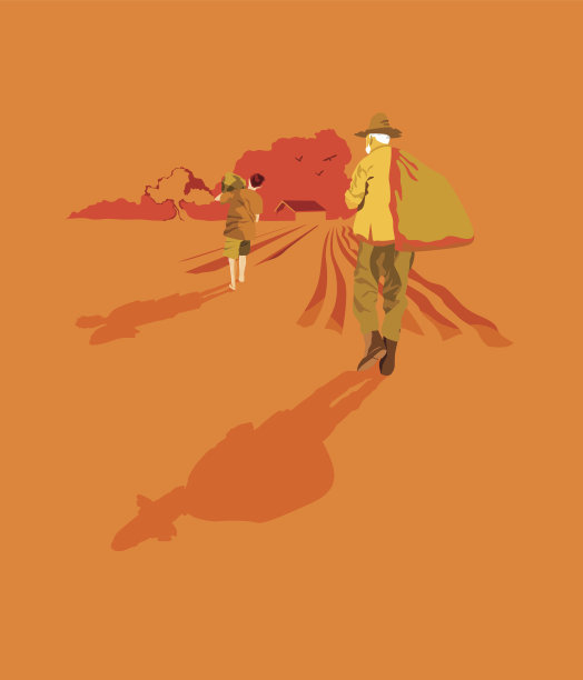 老农和农场里的小男孩图片下载