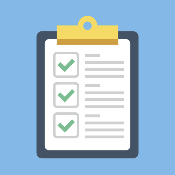 剪贴板和复选标记。平面风格设计矢量插图图片下载