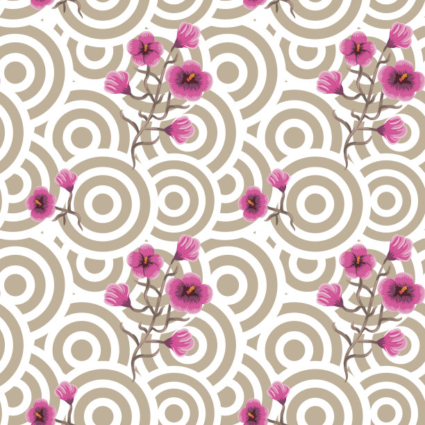 日本波浪东方无缝图案素材图片