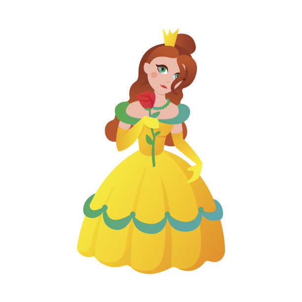 公主性格vectorillustration。图片下载