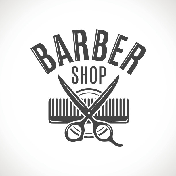 理发店矢量复古标志，标签，徽章或徽章图片下载