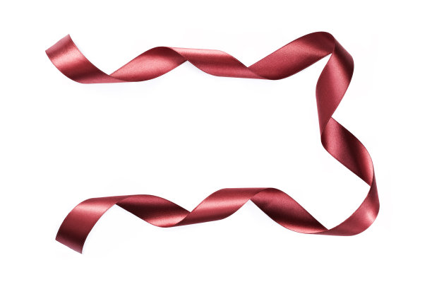 红丝带框架孤立在白色背景的照片对象图片下载
