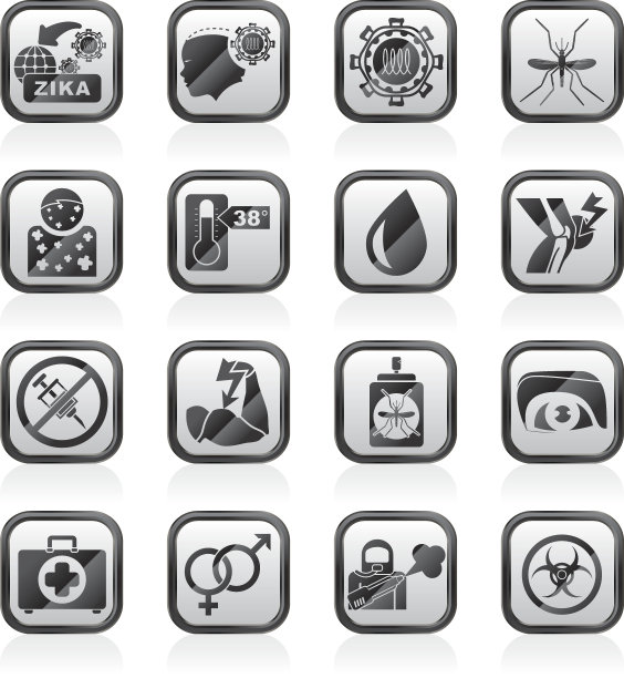 寨卡病毒流行图标图片下载