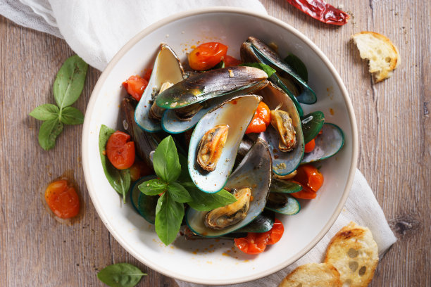 番茄烤贻贝图片下载