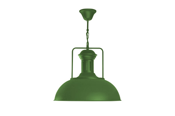 绿色吊灯隔离。图片下载