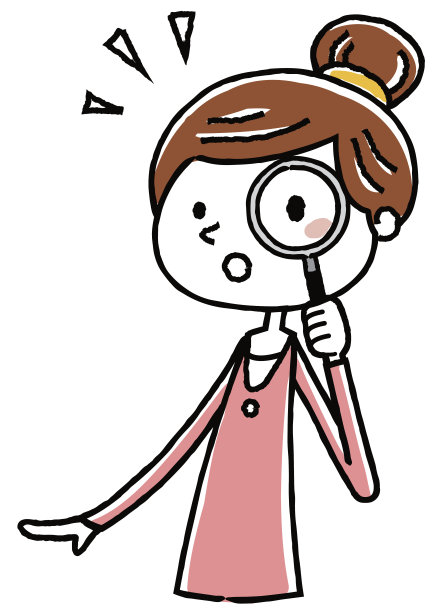 插图材料:少女放大镜图片下载