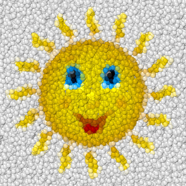 快乐太阳图像球生成雇佣纹理图片下载