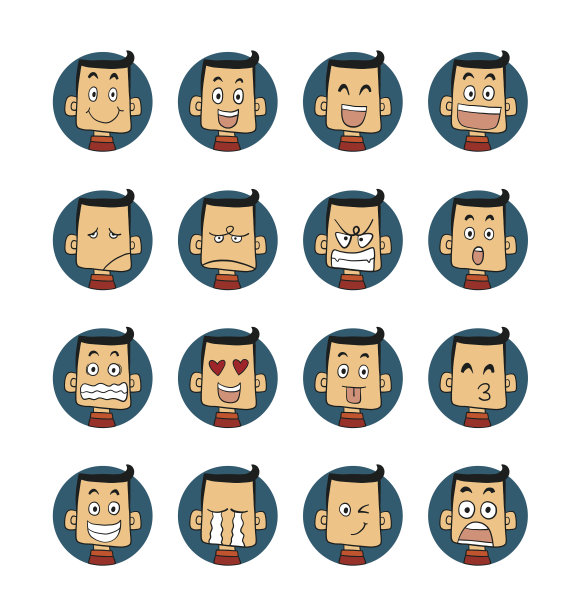 男人的情绪面孔图片下载