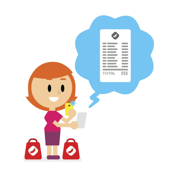 为杂货收据拍照图片下载