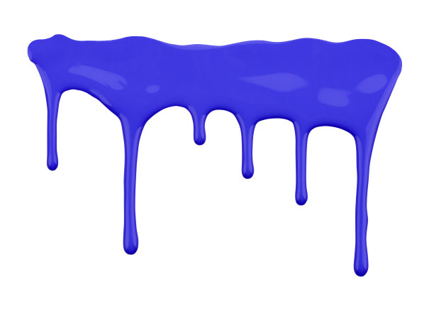 蓝色油漆滴在白色背景上素材图片