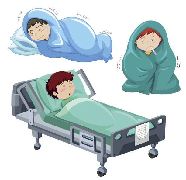 孩子们卧病在床图片下载