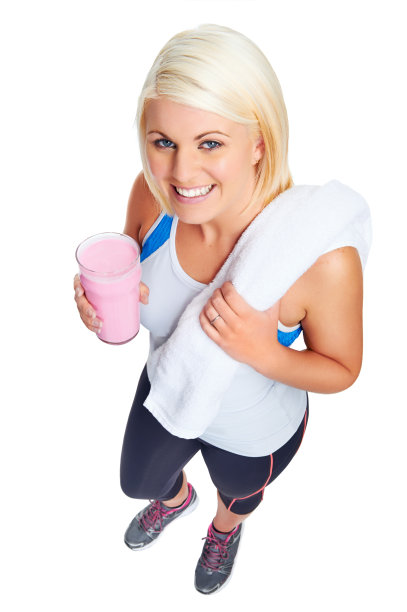 蛋白奶昔的女人图片下载