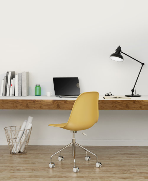 优雅简约的白色家庭办公室图片下载