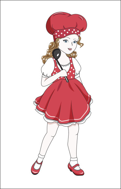 女孩厨师图片下载