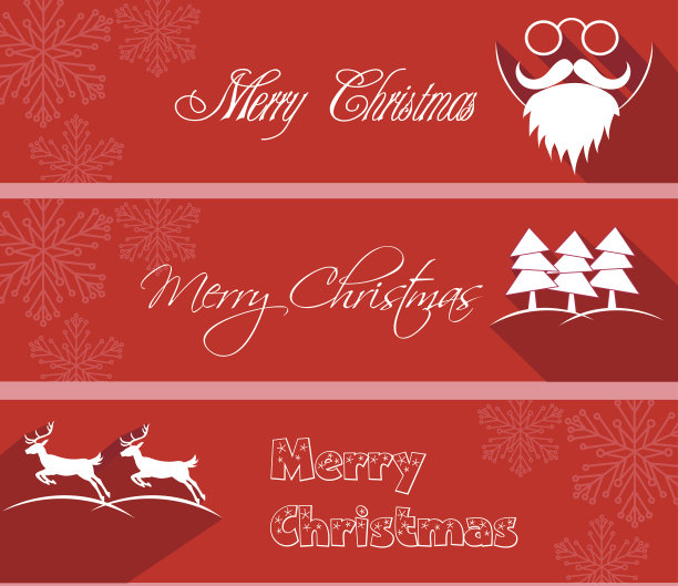 圣诞节banner设计，矢量素材图片下载