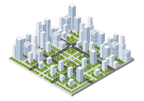 等距城市景观图片下载