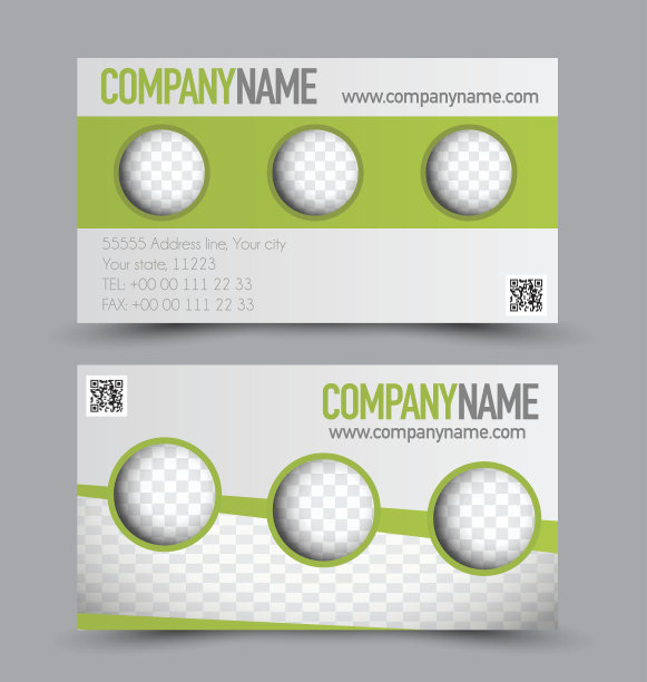 名片设置模板。矢量插图。图片下载