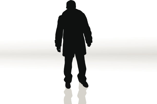 矢量剪影老人。图片下载