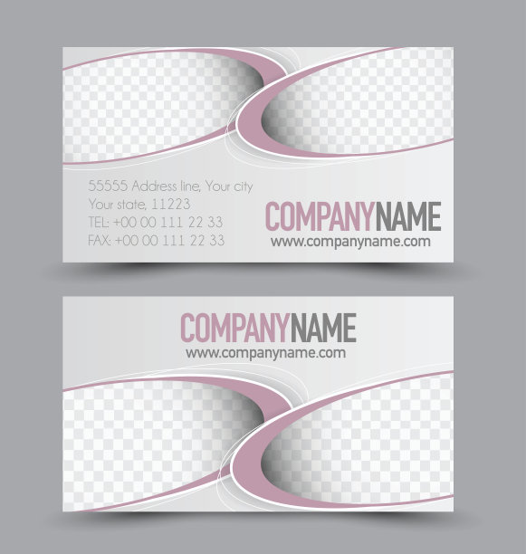 名片设置模板。矢量插图。图片下载