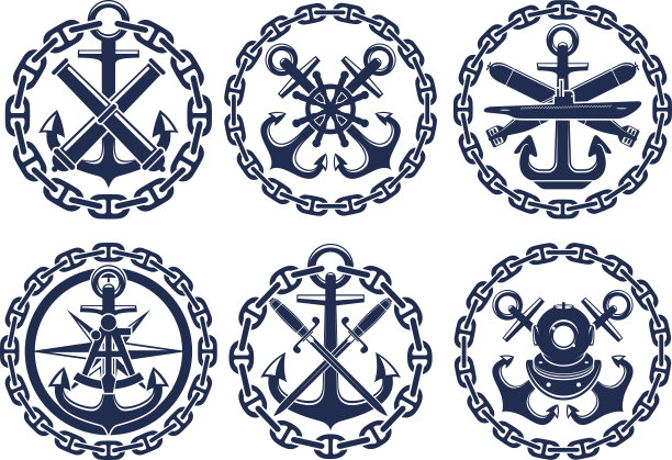 海洋和航海标志，图标图片下载