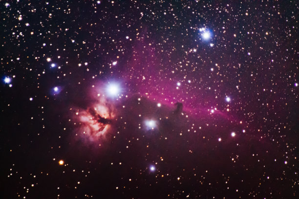 马头星云和火焰星云图片下载