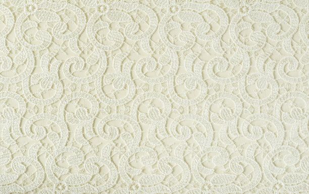 特写的白色绣花花边纹理图片下载