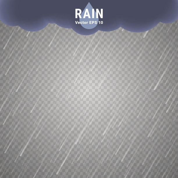 透明的雨的形象图片下载